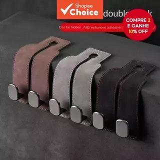 Gancho de carro multifuncional, para encosto de banco, em pelúcia sintética, oculto e traseiro. em Oferta na Shopee