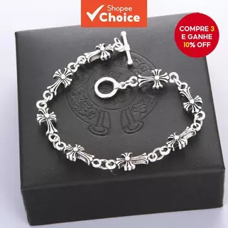 Pulseira De Cruz De Cobra Unissex Casal Joias Vintage Moda Inspirada Em Celebridades em Oferta na Shopee
