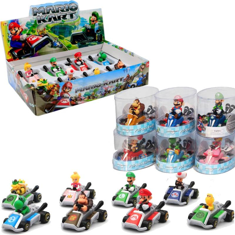 Conjunto Super Mario Racing Cars Set Jogo Competitivo Kart Toys ...