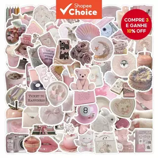 103pcs Autocolantes Estilo Ins Style Cute Pink Stickers DIY Para Telefones Carros Portáteis Casa em Oferta na Shopee