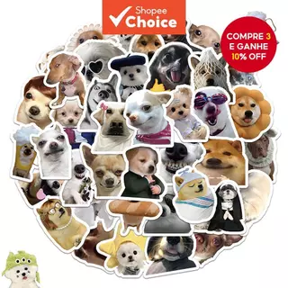 60PCS MEME Dogs Cartoon Waterprrof Sticekrs Para Decalque De Capacete De Notebook em Oferta na Shopee
