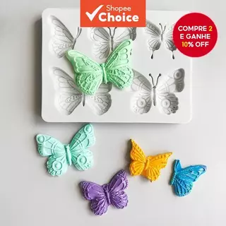 Molde De Silicone Borboleta Doce Perfeito Para Decoração De Bolo E Cozimento De Chocolate em Oferta na Shopee