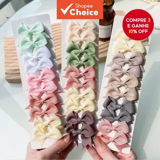 10 Peças De Grampos De Cabelo Com Laço De Fita Colorida Para Crianças – Presilhas Artesanais Exclusivas , Ideais Present em Oferta na Shopee
