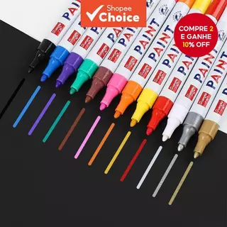 Caneta Marcador Permanente À Prova D'água De 2.8 Mm Para Carros De Assinatura De Álbum De Fotos De Cartão Preto DIY em Oferta na Shopee