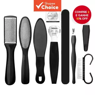 Profissional 10 Em 1 Pedicure Pé Spa Conjunto De Aço Inoxidável Kit Cuidados Com Os Pés Removedor De Pele Morta Para em Oferta na Shopee