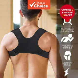 Corretor De Postura De Escolha De Valor , Cinta De Ombro Para Costas , Suporte Ajustável Coluna , Fitness 2026 , Ano Nov em Oferta na Shopee