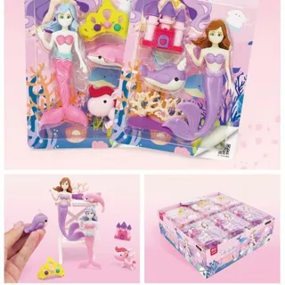 Conjunto com 4 Borrachas Tema Sereia – Macias e Super Cute 
