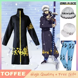 Fantasia de Cosplay de Trafalgar Law do Anime Japonês ONE PIECE, Conjunto de Roupas para Festa de Halloween para Homens