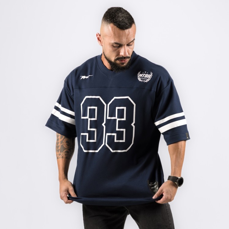 Camiseta Oversized Heavy NFL American Azul Marinho Metamorfose