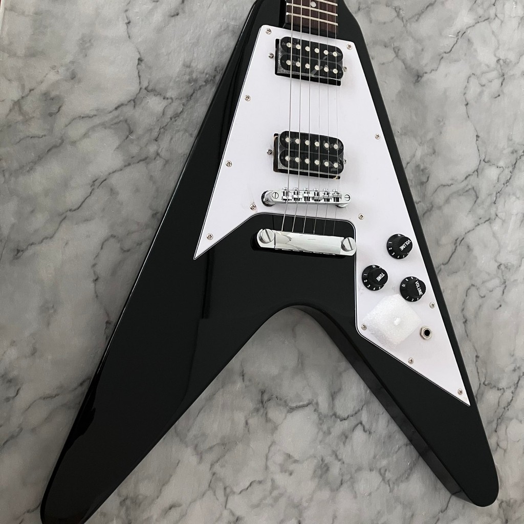 PLAYTECH Electric Guitar Flying V Type with 2 Humbucker Pickups