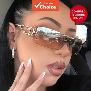 Óculos De Sol Ocos Y2K Para Mulheres E Homens – Tons De Design Com Recorte Futurista Hip-Hop Uso Diário/Festa em Oferta na Shopee