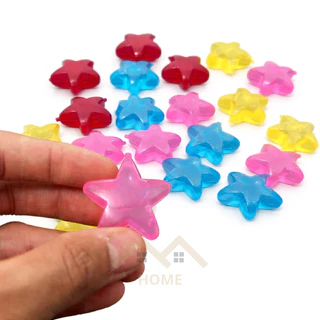 20/40/60/80 Cubos Gelo Artificial Colorido Estrela ou Coração Não derrete Prático