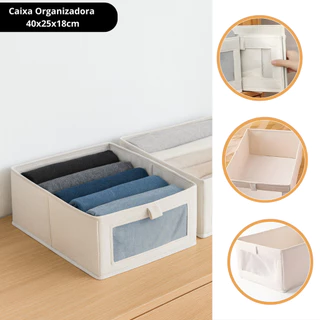Caixa Organizadora Guarda Roupa Dobrável Prática Funcional 18x25x40cm em Oferta na Shopee