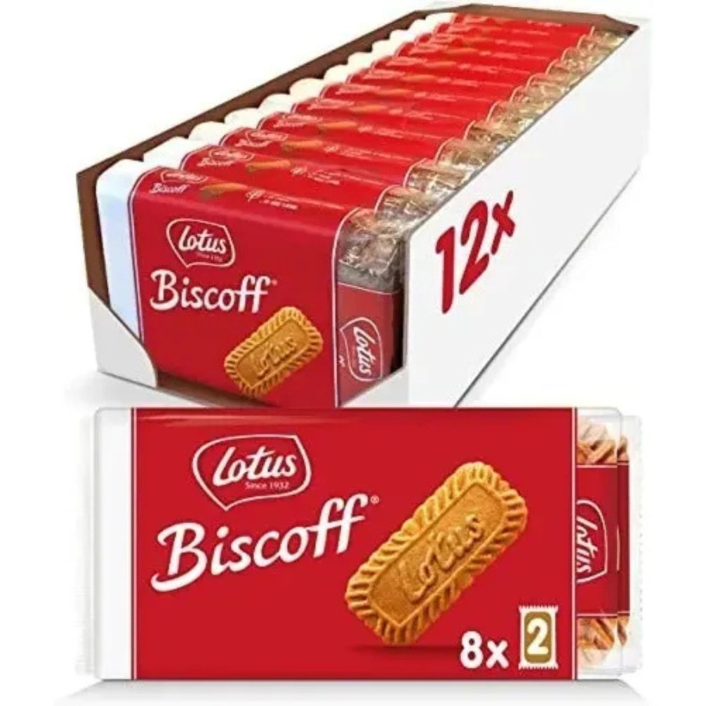 Biscoito Importado Belga Lotus Biscoff Caixa 12 Pacotes 124g | Shopee ...