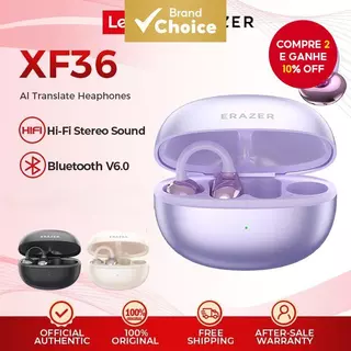 Lenovo ERAZER XF36 AI Tradutor Earbud Bluetooth 6.0 Clipe De Orelha Fone De Ouvido Indolor Esporte À Prova Dwaterproof Á em Oferta na Shopee