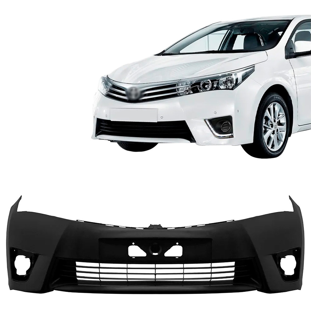 Parachoque Dianteiro Corolla 2015 2016 2017 Preto Liso | Shopee Brasil