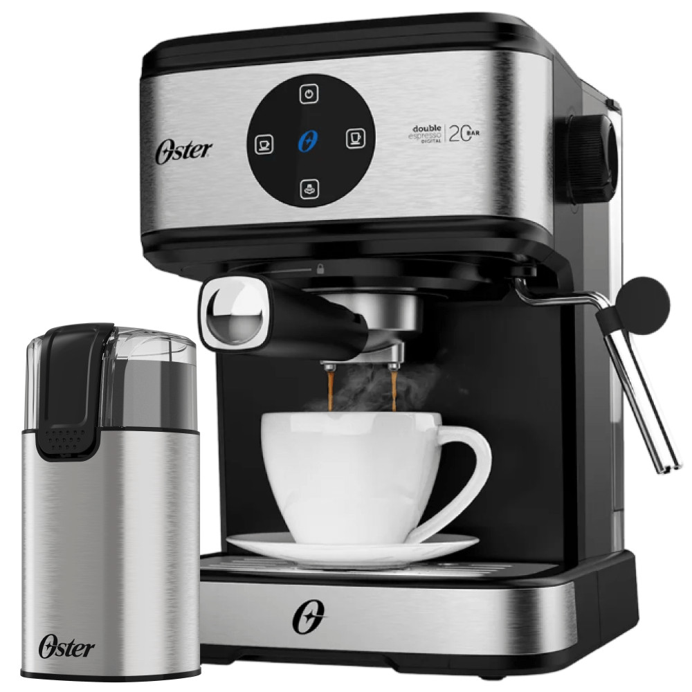 Kit Espresso Oster - Cafeteira Double e Moedor de Café Elétr