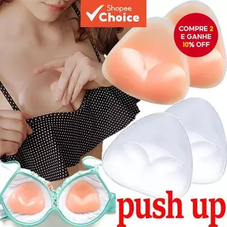 Almofadas De Sutiã Push-Up Pegajosas – Capas De Silicone Reutilizáveis Para Mamilos , Inserções Grossas De Biquíni Maiôs em Oferta na Shopee