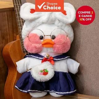 Brinquedo De Pelúcia De Pato Com Ácido Hialurônico , Patos Lalafanfan Amarelos-Boneca Famosa Do Café Mimi Da Internet