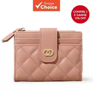 2025 Mulheres Coreanas Fivela Carteira Titular Do Cartão Trendy Zipper Purse Coin Holders em Oferta na Shopee