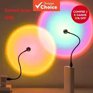 Pôr Do Sol Luz Da Sala internet USB Celebridade Cabeceira Tiro Nunca Define Fundo Ao Vivo Projeção Atmosfera De Fadas Lâ em Oferta na Shopee