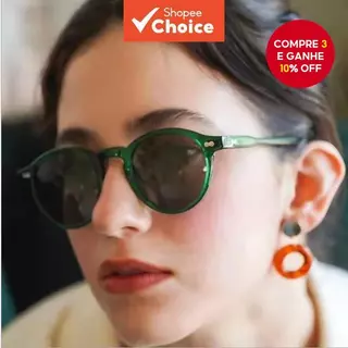 Óculos De Sol Redondos Vintage Para Mulheres E Homens-Grife UV400 De Armação Pequena em Oferta na Shopee