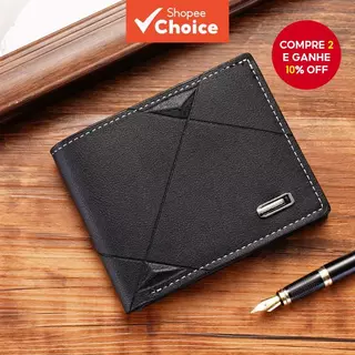 ​ Carteira Masculina Fina Dupla Dobrável-Porta-Cartões Para Moda Casual E Jovem em Oferta na Shopee
