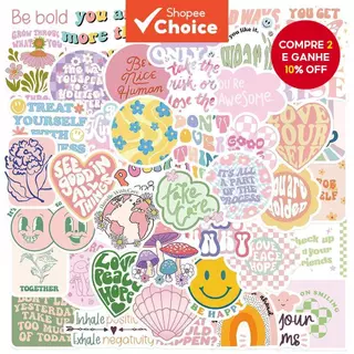 100/50 Pcs Adesivos De Graffiti À Prova D'água Inspiradores Rosa Dinamarquês-Decalques Para Capacete , Bicicleta , Cader em Oferta na Shopee