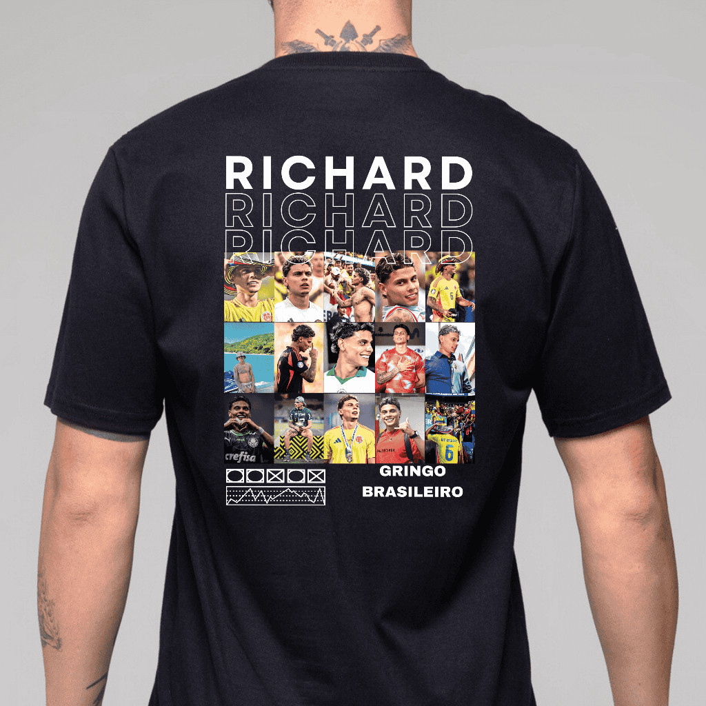 Camiseta Jogador Richard Rios Futebol Fotos - Camisa de Malha 100% ...