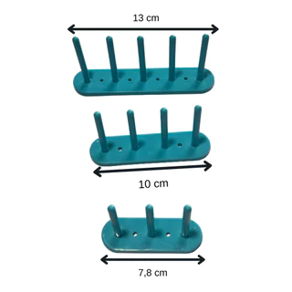 Porta Bobinas Magnético 3 Suportes 7,8cm c/ Imã Organizador Costura