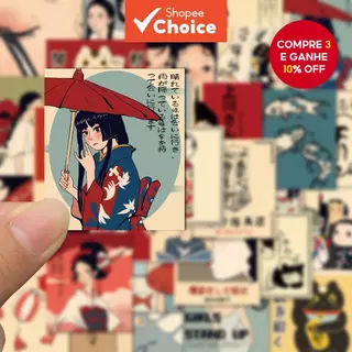50 Peças De Adesivos Retrô De Primavera Japonesa – Decorativos Estéticos Para Bolsas , Telefones E Diários em Oferta na Shopee