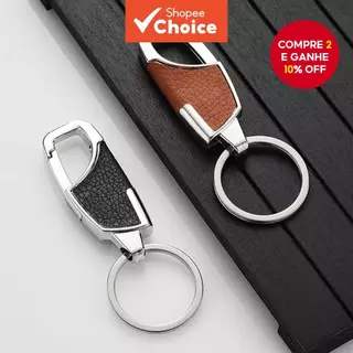 Chaveiro Masculino De Couro De Luxo Criativo DIY Metal Carro Remoto Durável Acessórios Automóveis Presente em Oferta na Shopee