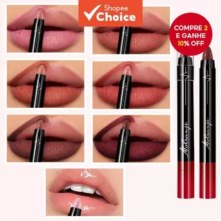 Lápis de Batom Aveludado Matte, Cor Duradoura e à Prova de Transferência, Textura Suave Sem Craquelar, Cria um Visual em Oferta na Shopee