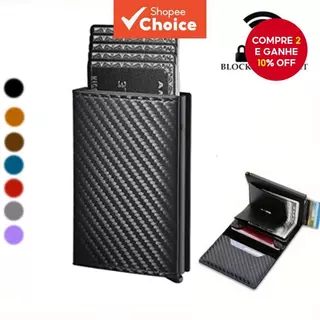 Carteira RFID De Fibra De Carbono Premium-Porta-Cartões De Liga De Alumínio Antirroubo Para Homens . Carteira RFID De Fibra De Carbono Premium-Porta-Cartões De Liga De Alumínio Antirroubo Para Homens .
