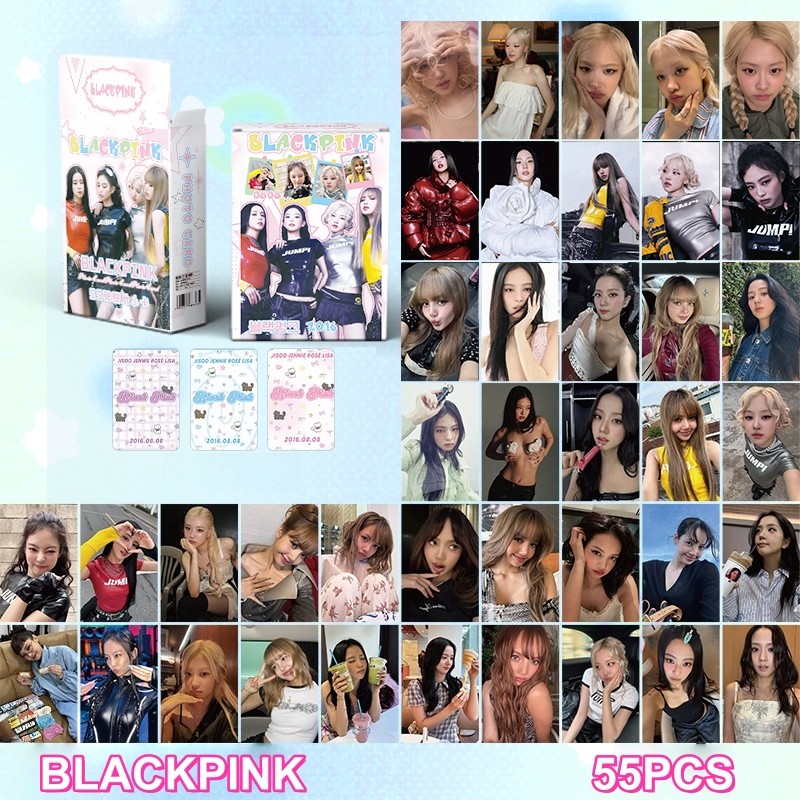 55pcs/Caixa BLACKPINK photocards 2022 Weleoming Colleelion Summer