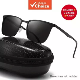 Óculos De Sol Quadrados Polarizados Para Homens Com Armação De Metal UV400 Dirigir Esportivos De Ciclismo em Oferta na Shopee