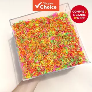 Conjunto De Elásticos De Cabelo Coloridos 500/1000 Unidades-Faixas De Borracha Macias Sem Emaranhado Para Crianças , Sup em Oferta na Shopee
