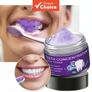 Pó Clareador de Dentes Roxo para Uso Diário, Amigável ao Esmalte, Clareia e Remove Manchas em Oferta na Shopee
