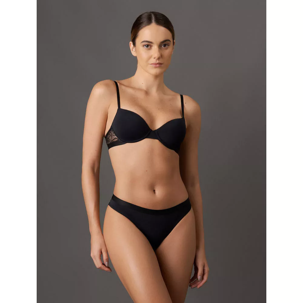 Calcinha Tanga Soft Lace Calvin Klein Underwear Preta