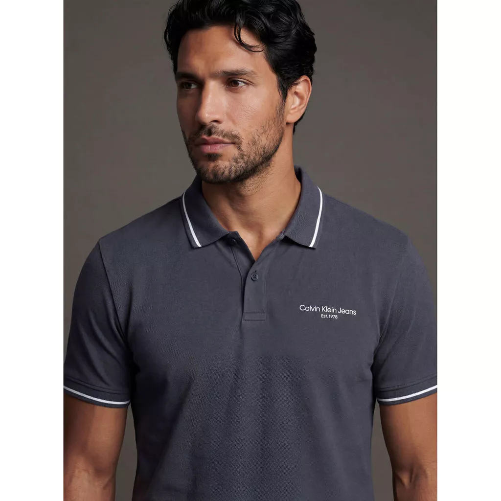 Polo Calvin Klein Jeans Logo CKJ EST. 1978 Marinho