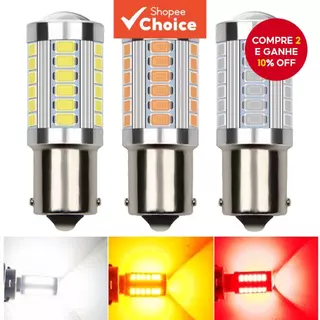 1 PCS PY21W P21/5W 1156 1157 LED Lâmpada Para Carro Ba15s Bay15d 12V 33SMD 7000K Branca em Oferta na Shopee