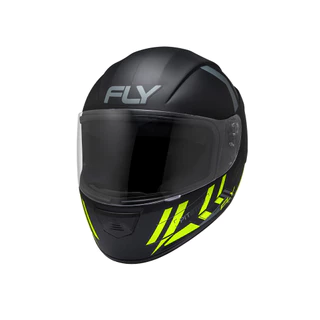 Capacete Fechado F9 HG PitStop Preto Fosco Grafite Fly