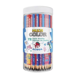 Lápis Multicolor Grafite Aqua - Embalagem com 72 Unidades em Oferta na Shopee