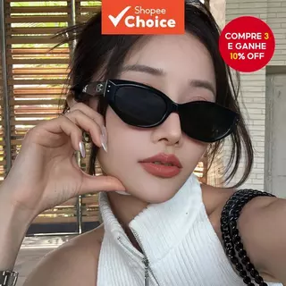 Óculos De Sol Retrô Estilo Coreano Cat Eye – Armação Leve Feminina Para Dirigir E Roupas Fotográficas em Oferta na Shopee