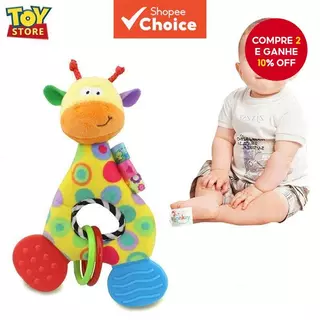 Brinquedos De Pelúcia Para Bebês Macia Girafa Infantil De Algodão Rattle Doll Toy em Oferta na Shopee