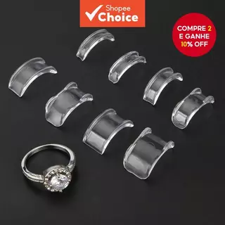 8 Peças Espaçadores Ajustadores De Tamanho De Anel Macio Redimensionador De Ajuste Confortável Para Redutor Anéis Soltos em Oferta na Shopee