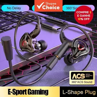 Fones De Ouvido Intra-Auriculares Com Fio Tipo C Ou 3.5 Mm Fone Som Estéreo HiFi Microfone Duplo Esportivo Para Jogos em Oferta na Shopee