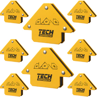 kit 8 Esquadro Magnético TECH 12kg Multiângulos 30° 45° 135° Solda Profissional em Oferta na Shopee