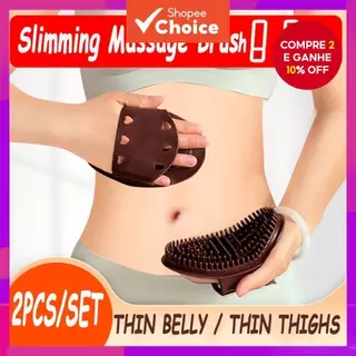Conjunto De Escova De Massagem Corporal Para Emagrecimento E Terapia Meridiana Com Cerdas Macias em Oferta na Shopee