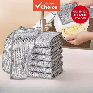 Purificador De Lã De Aço-Pano De Prato Não Gorduroso Para Limpeza De Panelas/E Fogão , Removedor De Manchas Resistente em Oferta na Shopee